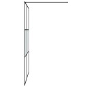 vidaXL Dusjvegg svart 140x195 cm halvfrostet ESG-glass