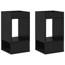 vidaXL Avlastningsbord 2 pcs Svart Eik 30 x 30 x 56 cm Konstruert tre