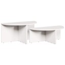  Kaffebord 2 pcs Hvit 79 x 39.5 x 40 cm Massiv furu tre