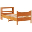  Sengeramme med hodegavl voksbrun 75x190 cm heltre furu 3306329