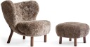 &Tradition &tradition; Little Petra Vb1 Set Sheepskin Sahara / Walnut Lenestoler Viggo Boesen Brun Tre/skum/ull