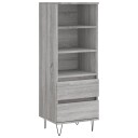 vidaXL Highboard grå sonoma 40x36x110 cm konstruert tre