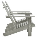 vidaXL Adirondack hagestoler med tebord heltre gran grå