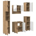  Baderomsinnredningssett Veggmontert med dør 5 pcs Artisan Eik