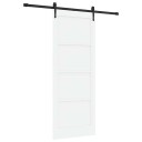 vidaXL skyvedør med hardware-sett Hvit 83x211 cm Solid Tre Furu
