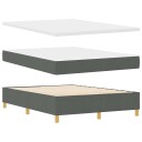  Box Spring Seng med Madrass & Benk Mørkegrå 140x200 cm Stoff