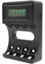 Qoltec Batterilader Med LED display NiMH AAA AA