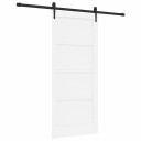 vidaXL Skyvedør med Utstyrsett Hvit 86x198,5 cm Solid Furu