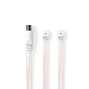 Nedis Coax Cable IEC coax Han Nikkel Belagt 50 Ohm Unshielded 1.90 M Flatt PVC Hvit Konvolutt