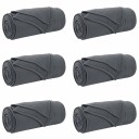 vidaXL Kastepledd 6 pcs Mørkegrå 240 x 220 cm Fleece