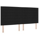  Box Spring Seng med Madrass & LED i Svart 200x200 cm Stoff