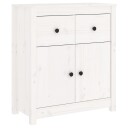 vidaXL Skjenk hvit 70x35x80 cm heltre furu