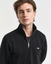 Gant Shield collegegenser med half zip BLACK L