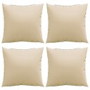  Sofaputer 4 stk beige 50x50 cm stoff