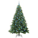  Kunstig juletre med 300 LED med stativ grønn 180 cm PE og PVC