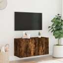 vidaXL Veggmontert TV-benk røkt eik 80x30x41 cm 8721012255449