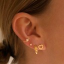 Stine A Jewelry Petit Open Love Heart Earring Forgylt Sølv Sterling 925 