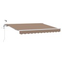 vidaXL Uttrekkbar markise Gråbrun 450 × 350 cm Polyester