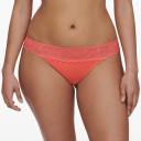 Chantelle Easyfeel Floral Touch string oransje Størrelse: 40 Kvinner