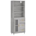 vidaXL Highboard grå sonoma 69,5x34x180 cm konstruert tre 8720845928582