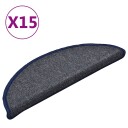 vidaXL Trappetrinnstepper 15 stk mørkegrå og blå 56x17x3 cm