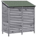 vidaXL Hagehus med tak Grå 106 x 56 x 113,5 cm Massiv Furu Tre