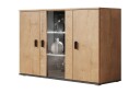 Kommode Soho 41x120 cm LED belysning   Eik/Svart/Blå