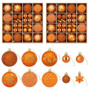 vidaXL Juleballsett 88 stk. Bronse Ø 6 cm Plast