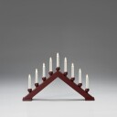 Adventstake Gnosjö Konstsmide 9 Lys Tre Matt Mørkerød