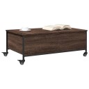  Salongbord med hjul brun eik 91x55x34 cm konstruert tre 8721012375963