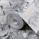  3D Stein Tapet Grå 10 x 0,53 m Non Woven Stof
