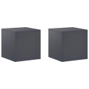 vidaXL Planteholder 2 pcs Antrasitt 40 x 40 x 40 cm Galvanisert stål