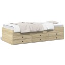  Dagseng med skuffer sonoma eik 100x200 cm konstruert tre 8721102625220