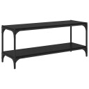  TV skap Svart Eik 100x33x41cm Ingeniørtre og jern