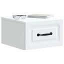  Vegghengt Nattbord Hvit 34,5 x 33 x 20 cm Konstruert tre