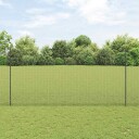 vidaXL Gjerde med innlegg. Grå 1.5 x 25 m Stål