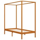 vidaXL Himmelsengeramme honningbrun heltre furu 90x200 cm