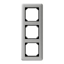 Schneider Electric Exxact Solid Kombinasjonsramme stål 3 rom, Strømbrytere & vegguttak