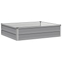 vidaXL Hevet Hagebed Grå 100 x 80 x 24 cm kaldvalset stål