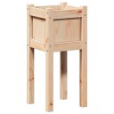 vidaXL Hageblomsterpotte Natur 31 x 31 x 70 cm Massiv furu