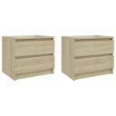 vidaXL Nattbord 2 stk sonoma eik 50x39x43,5 cm sponplate