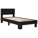  Sengestamme med hodegatt Svart eik 80 x 200 cm Konstruert tre
