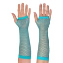 Boland Party Partners 80-talls UV Fingerløse nettinghansker lange neonblå One size 02997