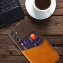Samsung Galaxy A55 KSQ Deksel med Kort Lomme Oransje