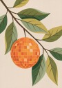 Disco Orange Plakat Plakat / 100x150cm