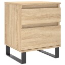  Nattbord 2 stk sonoma eik 40x35x50 cm konstruert tre 8721012110731