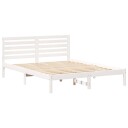  Sengestamme med hodegjerde Hvit 160 x 200 cm Heltre furu
