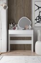 Fabrony sminkebord med speil 90 cm - Hvit