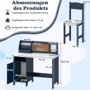 Barneskrivebord og stolsett med oppbevaring – blå ergonomisk design