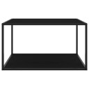  Salongbord svart med svart glass 90x90x50 cm